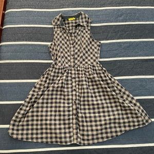 ModCloth gingham plaid dress, collar, picnic style
